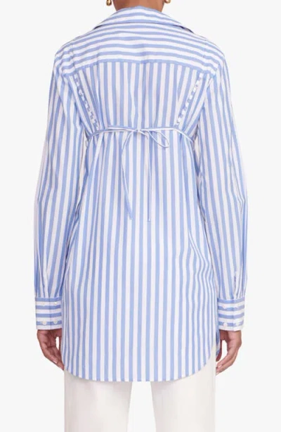 Staud Alita Stripe Triangle Top & Button-up Tunic Shirt Set