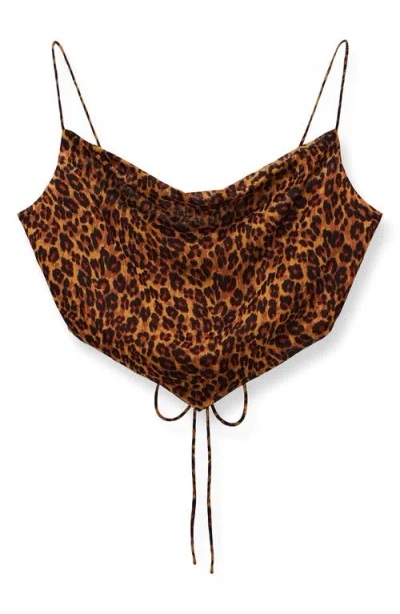 Staud Leonie Tie Back Crop Top In Multi