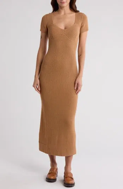 Staud Camden Short Sleeve Maxi Sweater Dress