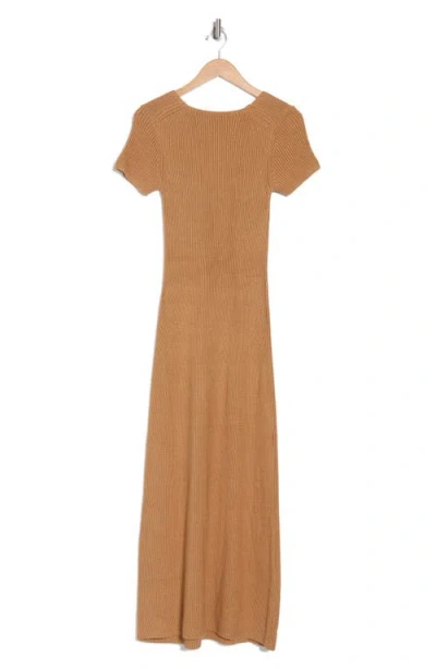 Staud Camden Short Sleeve Maxi Sweater Dress