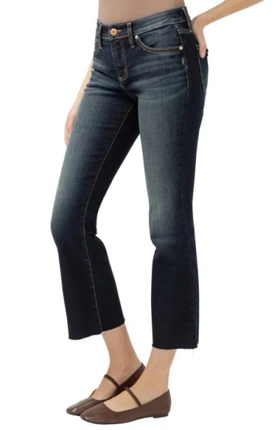 Silver Jeans Co. Suki Curvy Raw Hem Mid Rise Kick Flare Jeans