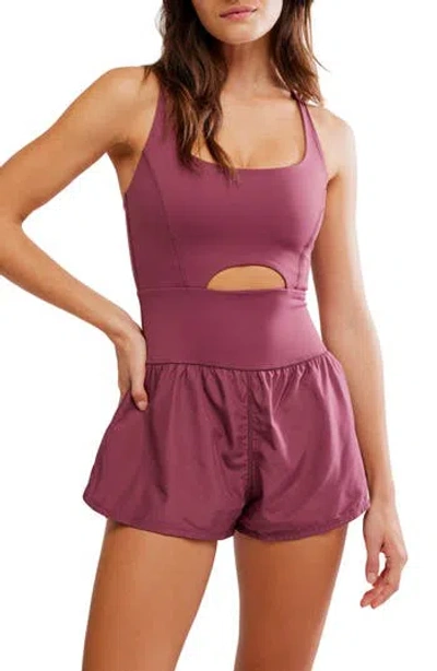 Free People Fp Movement Righteous Runsie Romper In Pink