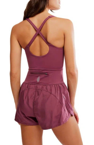 Free People Fp Movement Righteous Runsie Romper In Pink