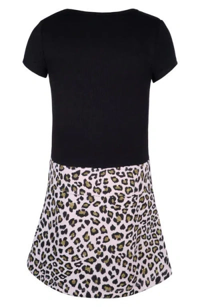 Zunie Kids' Marsha Cat Dress With Headband In Black