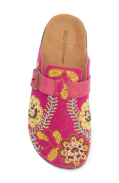 Wild Diva Lounge Matcha Embroidered Mule