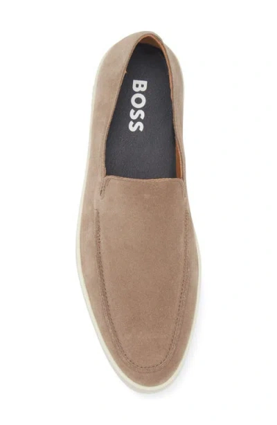 Hugo Boss Sienna Mens Suede Loafers Uk8 Eu42 In Brown