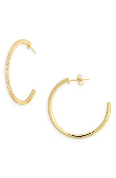 Nordstrom Rack 38mm Cz Pavé Hoop Earrings
