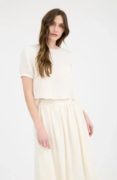 Blu Pepper Puff Sleeve Top