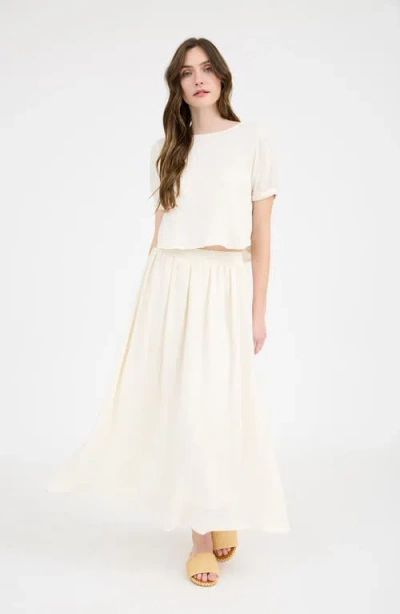 Blu Pepper Pleated Maxi Skirt