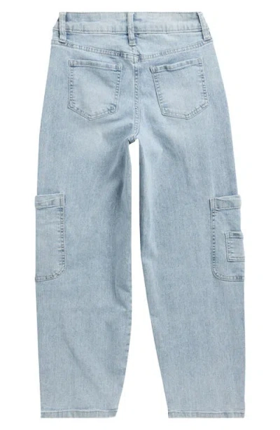 Ymi Kids' Barrel Leg Cargo Jeans In Blue