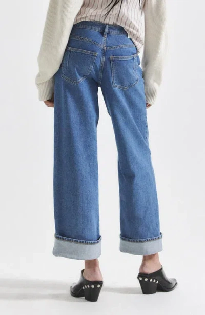 Derek Lam 10 Crosby Delano Cuffed Wide-leg Jeans In Blue