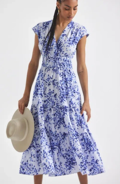 Derek Lam 10 Crosby Fatima Tiered Dress In Blue