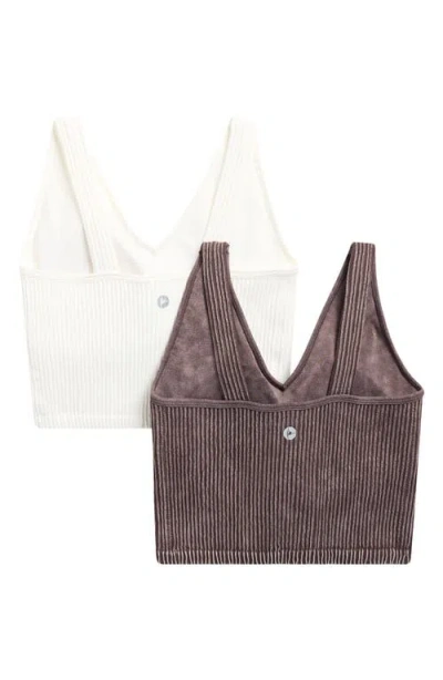90 Degree By Reflex Alamo Stone Wash 2-pack V-neck Seamless Bralettes