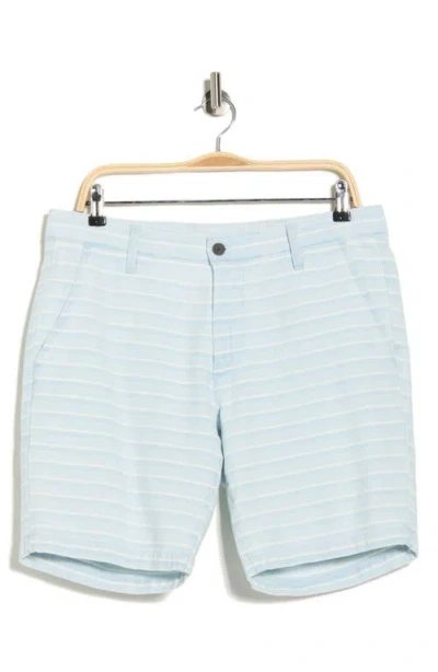 Ag Wanderer Stripe Slim Fit Chino Shorts In Blue