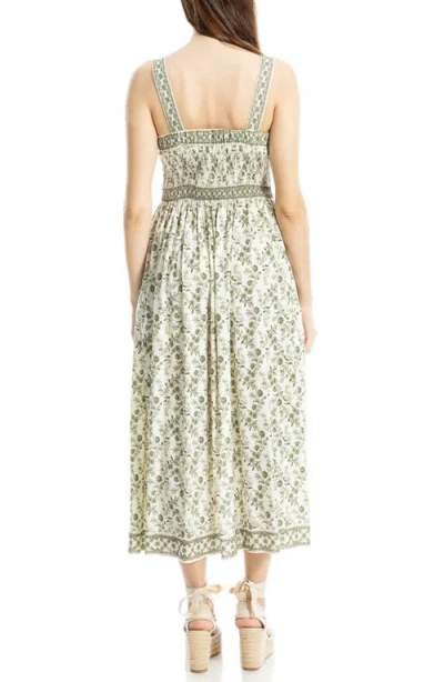 Max Studio Print Fit & Flare Maxi Dress