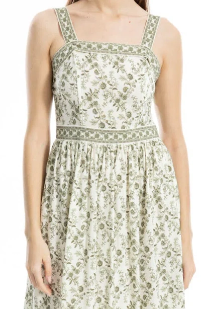 Max Studio Print Fit & Flare Maxi Dress
