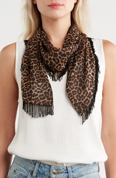 Bcbg Animal Crescent Print Wrap Scarf