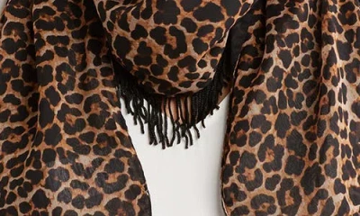 Bcbg Animal Crescent Print Wrap Scarf