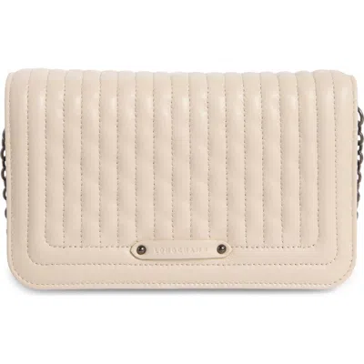 Longchamp Quilted Leather Flap Wallet On A Chain