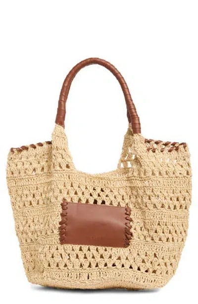 Collection Xiix Crochet Raffia Tote Bag