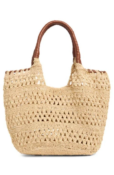 Collection Xiix Crochet Raffia Tote Bag