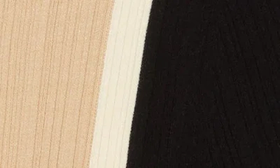 T Tahari Colorblock Elbow Sleeve Ribbed Sweater