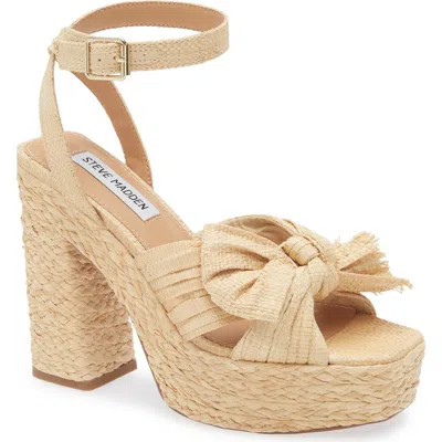 Steve Madden Romey Raffia Platform Ankle Strap Sandal