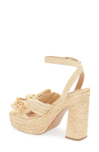 Steve Madden Romey Raffia Platform Ankle Strap Sandal