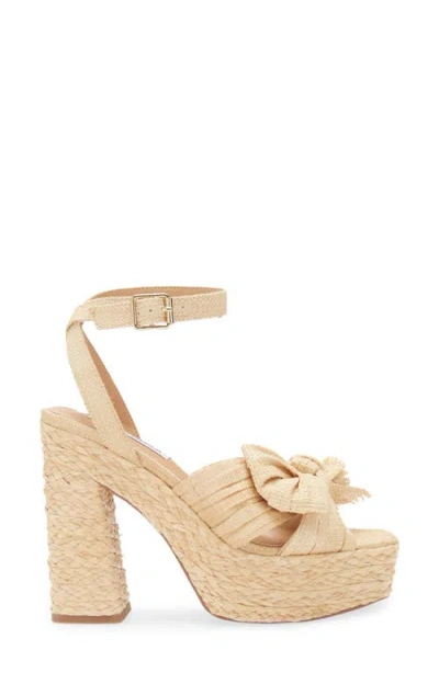 Steve Madden Romey Raffia Platform Ankle Strap Sandal