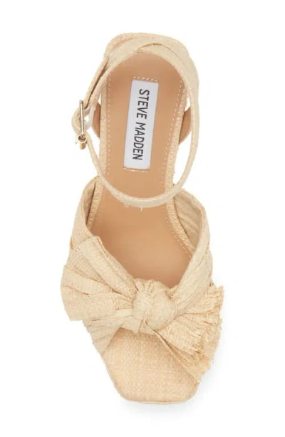 Steve Madden Romey Raffia Platform Ankle Strap Sandal