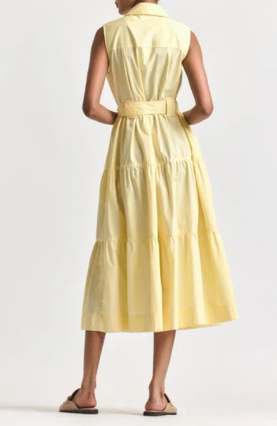 Derek Lam 10 Crosby Florence Sleeveless Shirtdress In Yellow