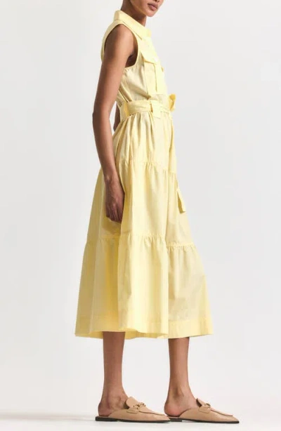 Derek Lam 10 Crosby Florence Sleeveless Shirtdress In Yellow
