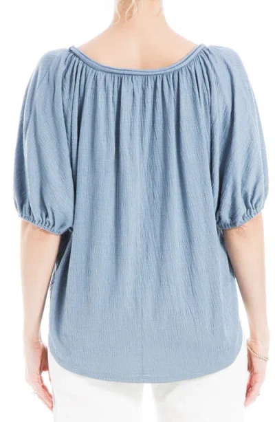 Max Studio Textured Knit Bubble Sleeve Knit Top