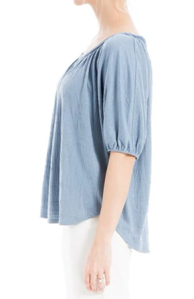 Max Studio Textured Knit Bubble Sleeve Knit Top