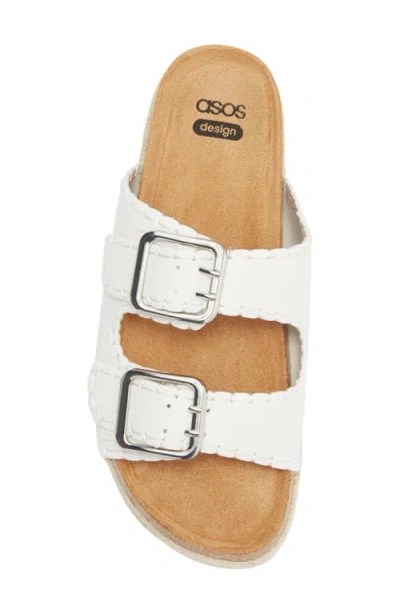 Asos Design Traffic Double Buckle Espadrille Flatform Sandal