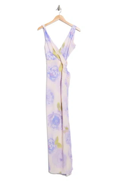 Asos Design Twist Shoulder Maxi Dress