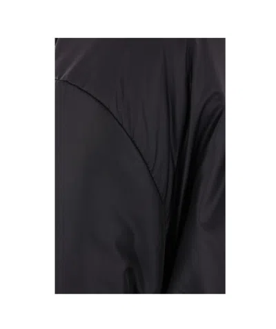 Aspesi Relaxed Fit Black Polyamide Jacket With Hood In Black
