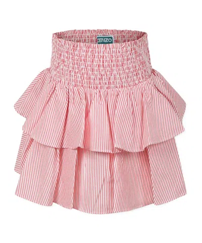 Kenzo Ruffled Skirt In Pink