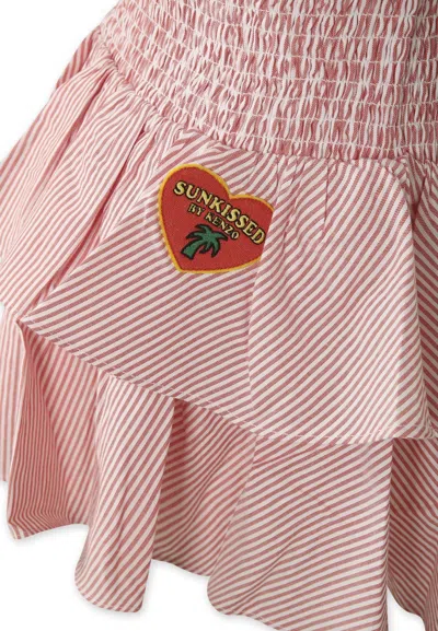 Kenzo Ruffled Skirt In Pink