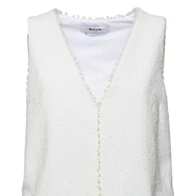 Msgm Frayed Sleeveless Mini Dress