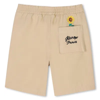Kenzo Elastic Waist Shorts In Neutral