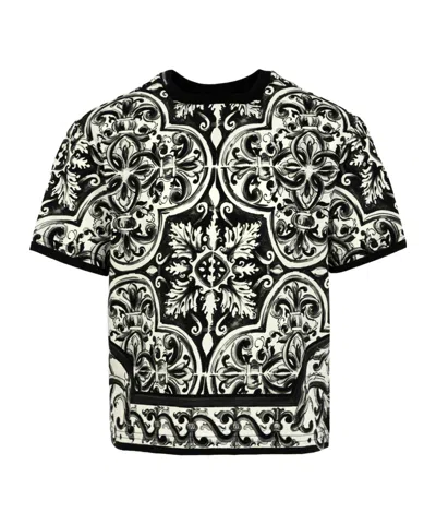 Dolce & Gabbana Majolica-print T-shirt In Black