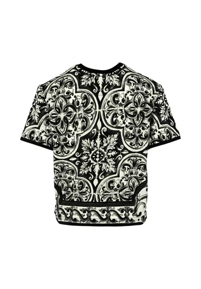 Dolce & Gabbana Majolica-print T-shirt In Black