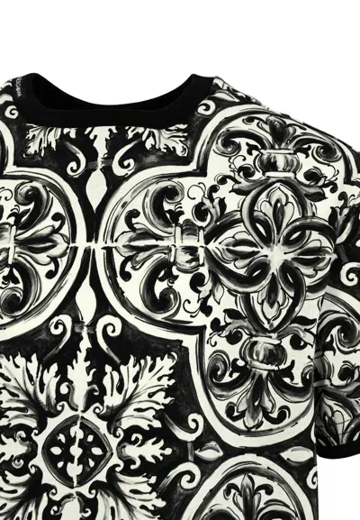 Dolce & Gabbana Majolica-print T-shirt In Black