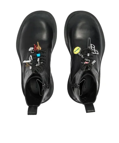Balenciaga Men's Hummer Lace-up Bootie  In Black