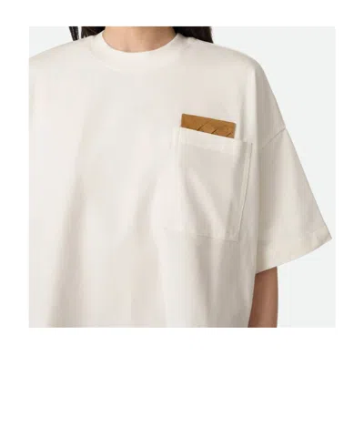 Bottega Veneta Womens Chalk Patch-pockets Relaxed-fit Cotton-jersey T-shirt Xl In White