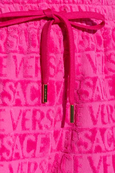 Versace Home Drawstring Shorts In Pink