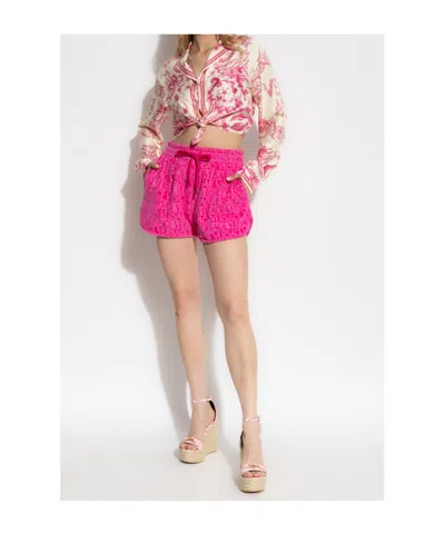 Versace Home Drawstring Shorts In Pink