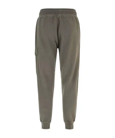 C.p. Company Waistband Elastic Ribbed Cuffs Side Cargo Pocket In Green