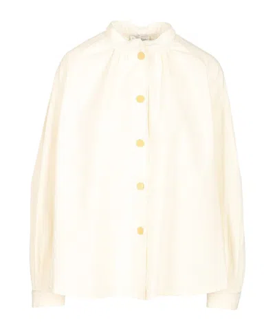 Forte Forte Fluid Cotton Bull Bohemian Overshirt In Neutral